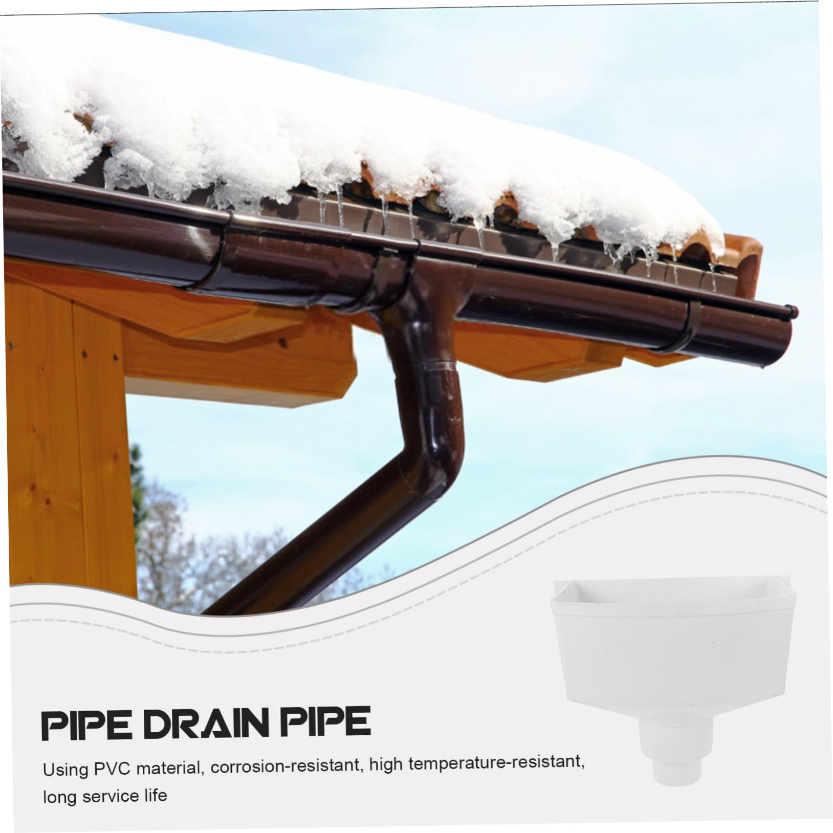 Adaptador de Canalón Pvc Blanco para Bajante y Drenaje