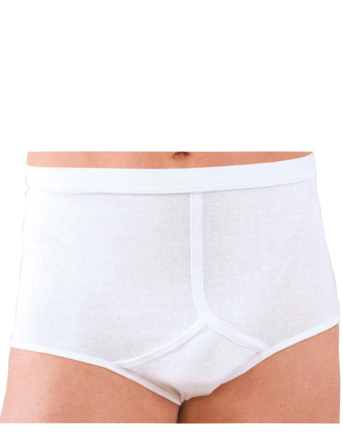 Chums Men's White Classic 5 Pack Plain Briefs 52-54