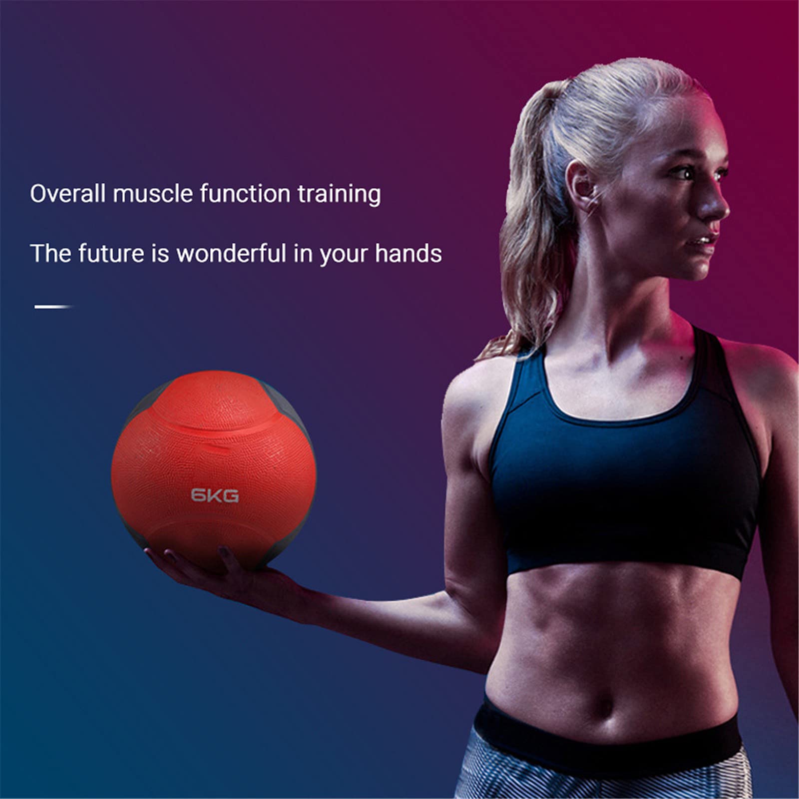 Piłki do ćwiczeń, Piłka lekarska 1-10 kg Domowa siłownia Rdzeń Mocny trening siłowy Piłka fitness,3kg