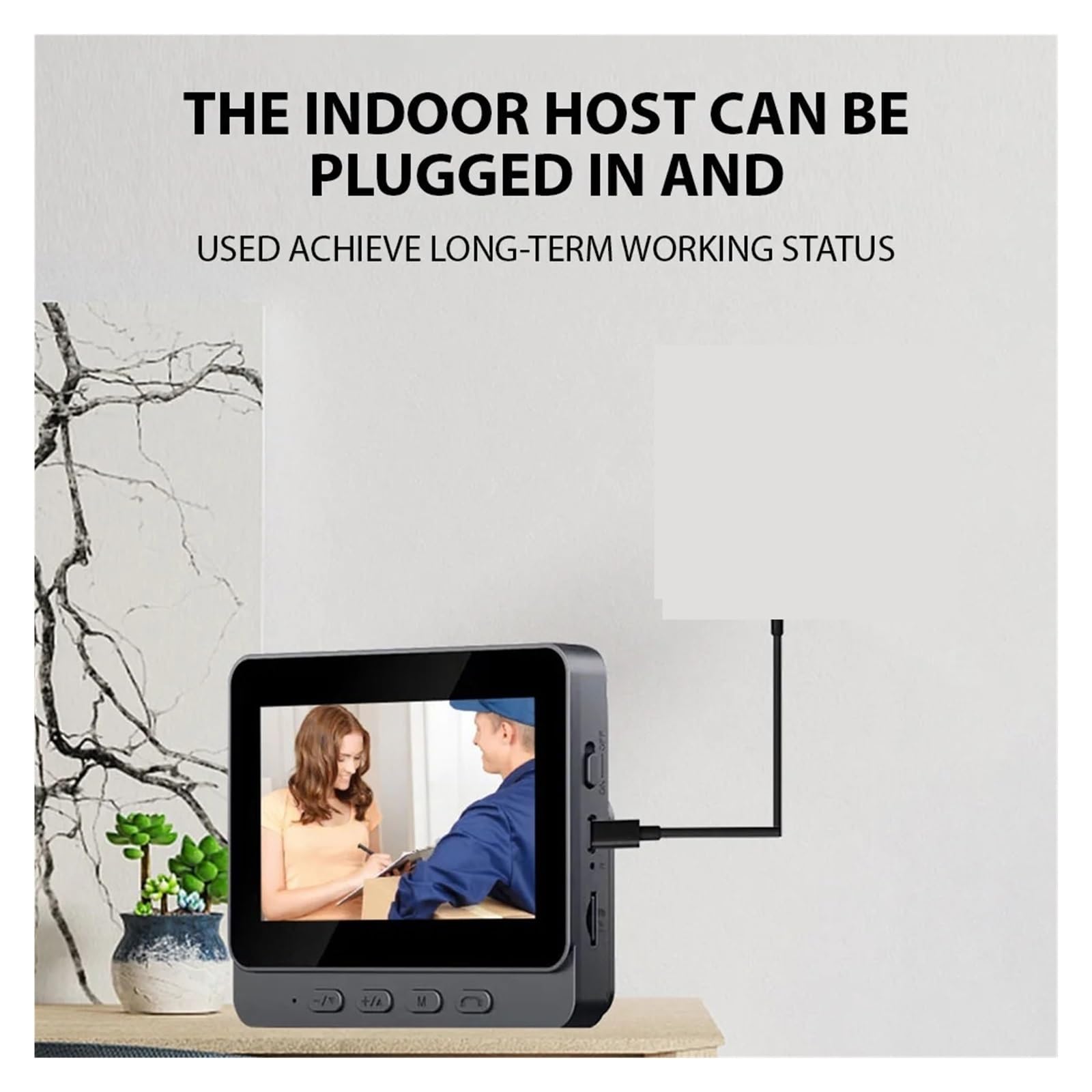 Video Doorbell Citofono visivo wireless con schermo IPS, citofono bidirezionale con monitoraggio video ad alta definizione intellinte,Rilevamento del Movimento Umano(M12 Video Doorbell)