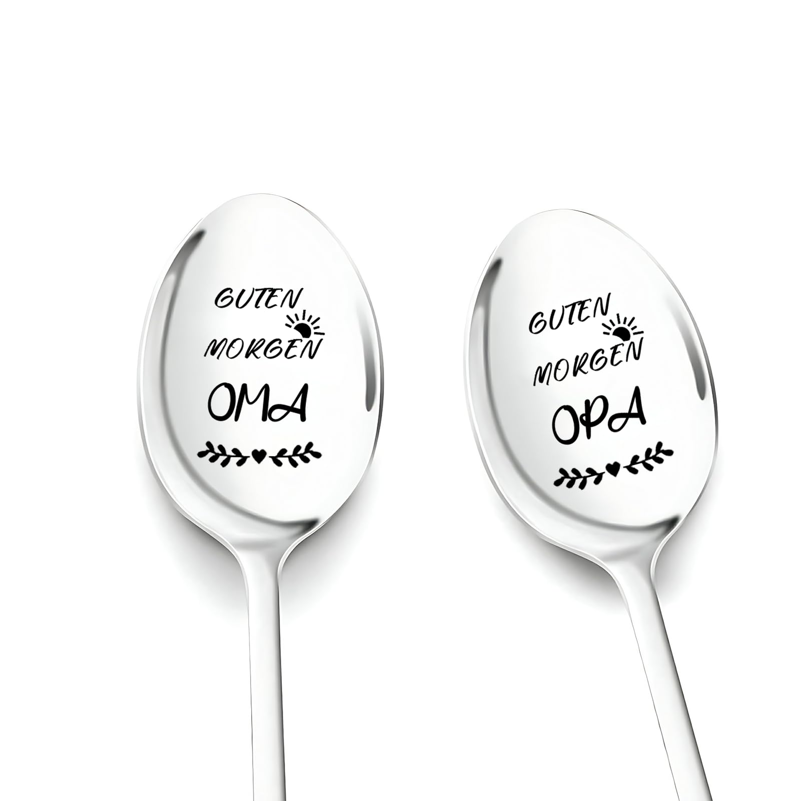 Ostergeschenke für Oma und Opa, 2 Stück Kaffeelöffel mit Gravur, Geschenk für Beste Großeltern zum Weihnachten Geburtstag Ostern, Personalisiert Geburtstagsgeschenk für Oma und Opa von Enkel