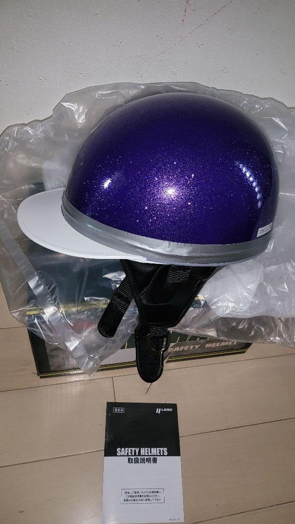 Amazon.co.jp: リード工業 コルク半 F コルク ヘルメット 紫ラメ LEAD  