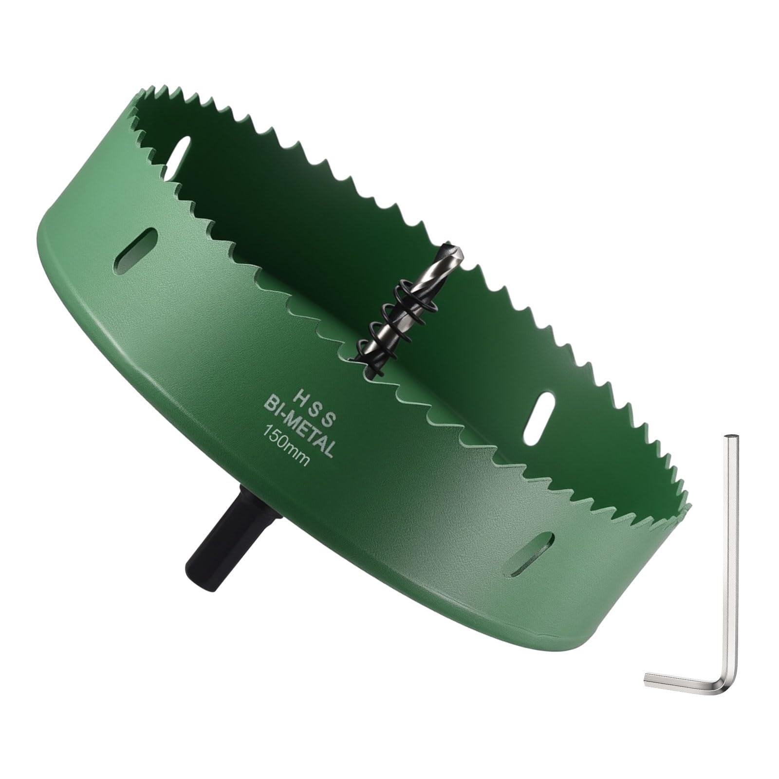 DTGN 5-7/8" Bi-Metal Hole Saw M42 HSS - 150mm Hole Cutter - Good for Thick Stainless Steel/Alloy/Aluminium/Brass/Copper - Green