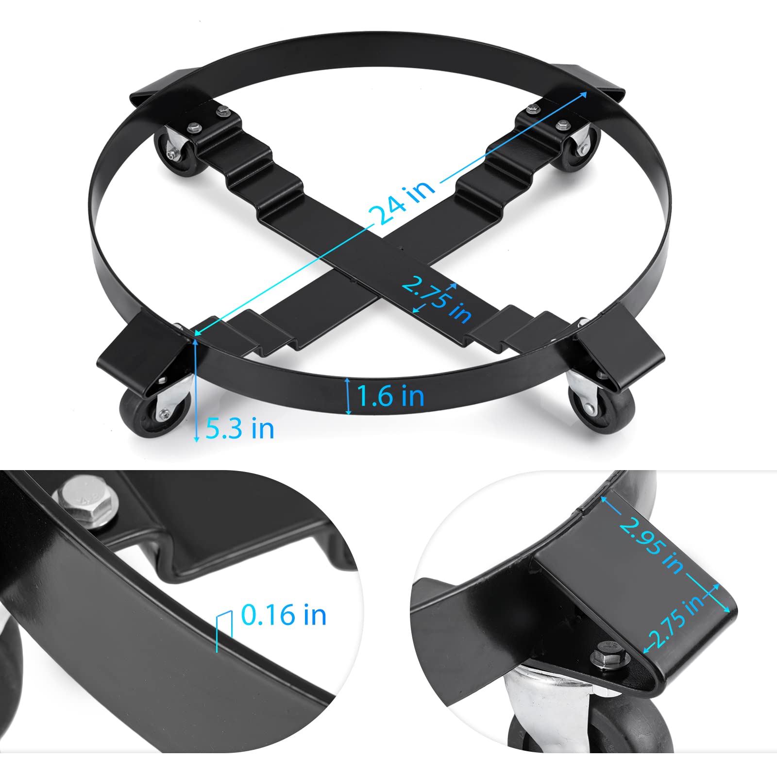 Carrello Per Fusti Ad Alta Resistenza Da 55 Galloni, Carrello - Foto 8