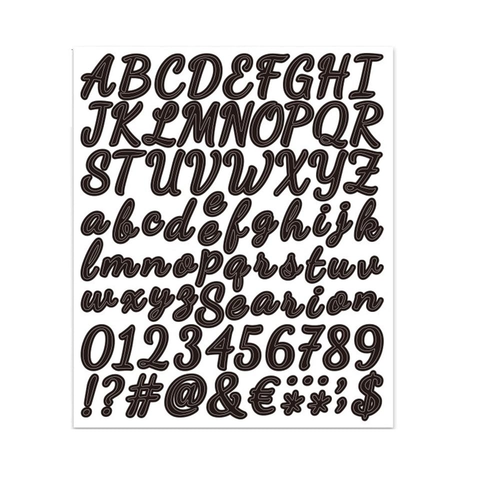 10 Sheets Large Self-Adhesive Stickers - Letters & Numbers for Crafts(Color1)