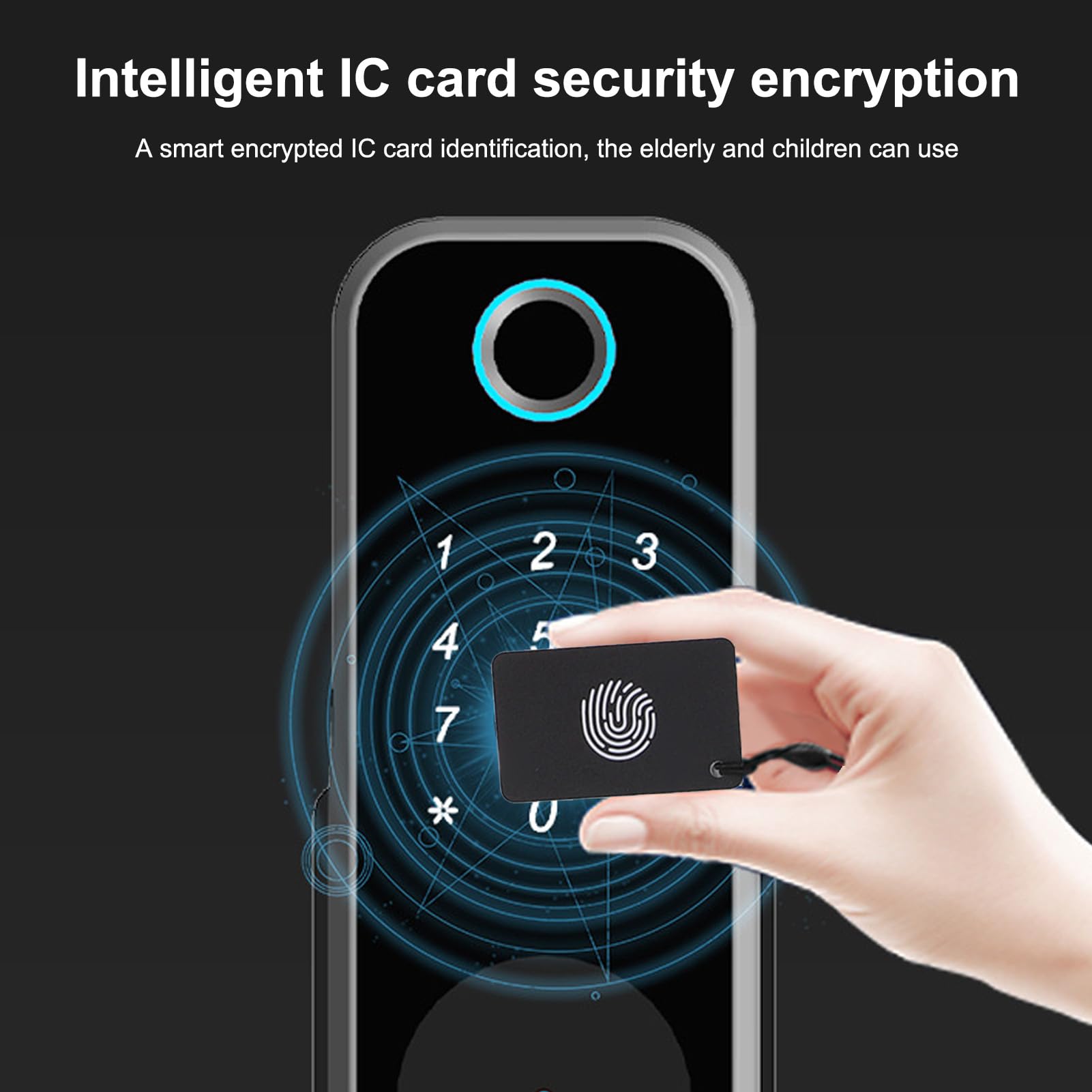 Serratura smart porta chiave ingresso senza stampa fingerprint tasto scheda sblocco bluetooth controlteo -resistente alle intemperie per interno esterno usare in ferro in lega di