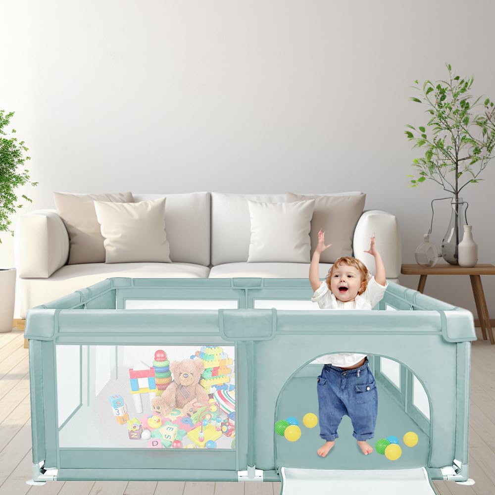 Box robusto per bambini, con 50 palline, box e stalle con rete traspirante