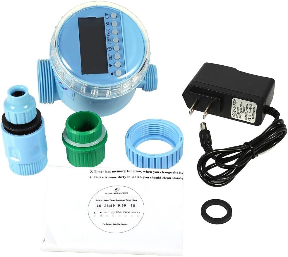 1x AC Garden Auto Water Saving Irrigation Controller LCD Digital Watering Timer Automatic Irrigation Equipment US Plug : Patio, Lawn & Garden