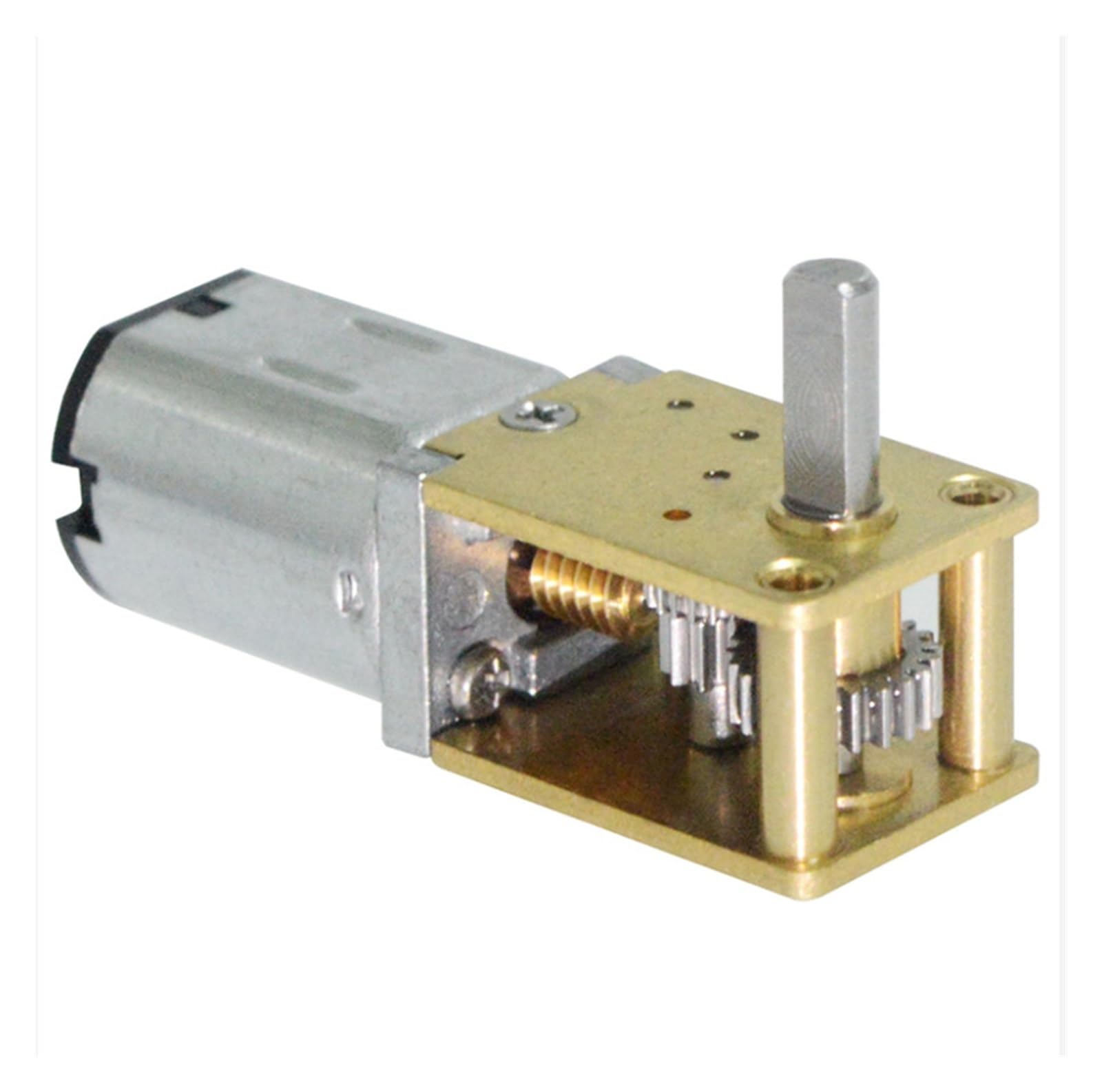 1 Stück Miniatur-N20-Getriebemotor, DC 3 V, 6 V, 12 V, 4–381 U/min, hohes Drehmoment, elektrischer Metallgetriebemotor, langsamer Getriebemotor, Getriebe (Size : 136 rpm, Color : Single Shaft)