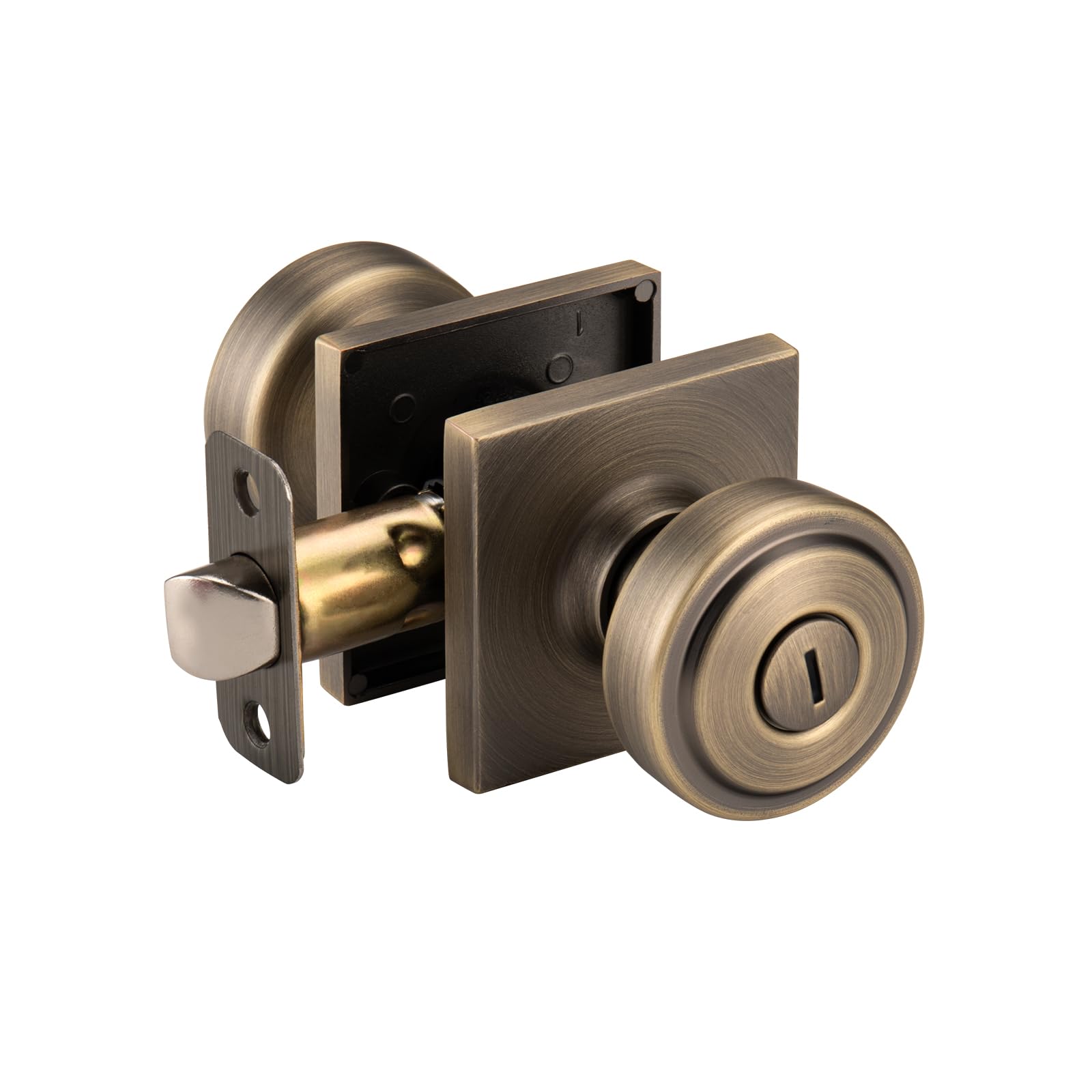 Ncsen Antique Brass Door Knobs With Lock For Privacy