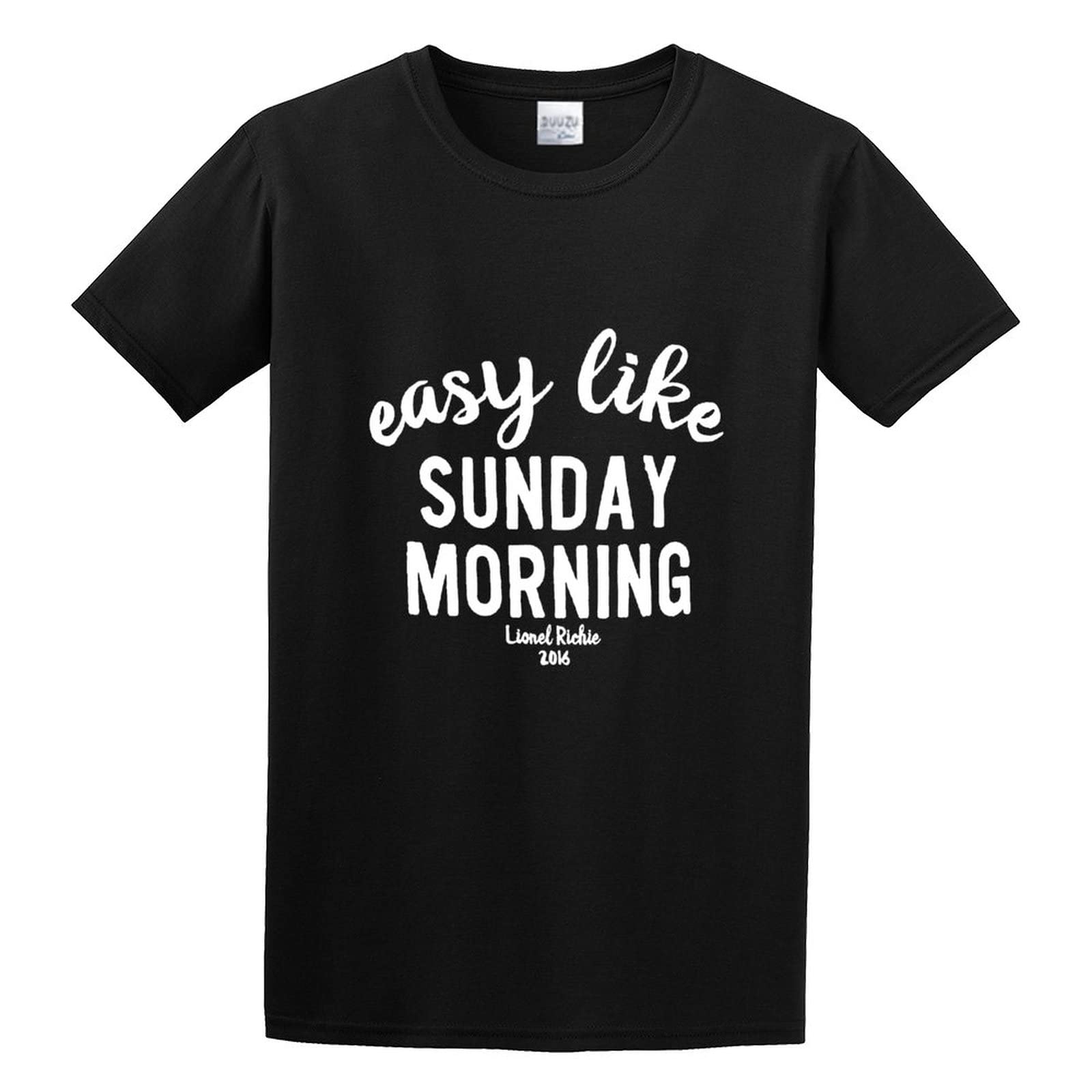 HEAL TH SHOE PAD Lionel Richie Easy Like Sunday Morning 2016 Merch Men Simple Tshirt Black L