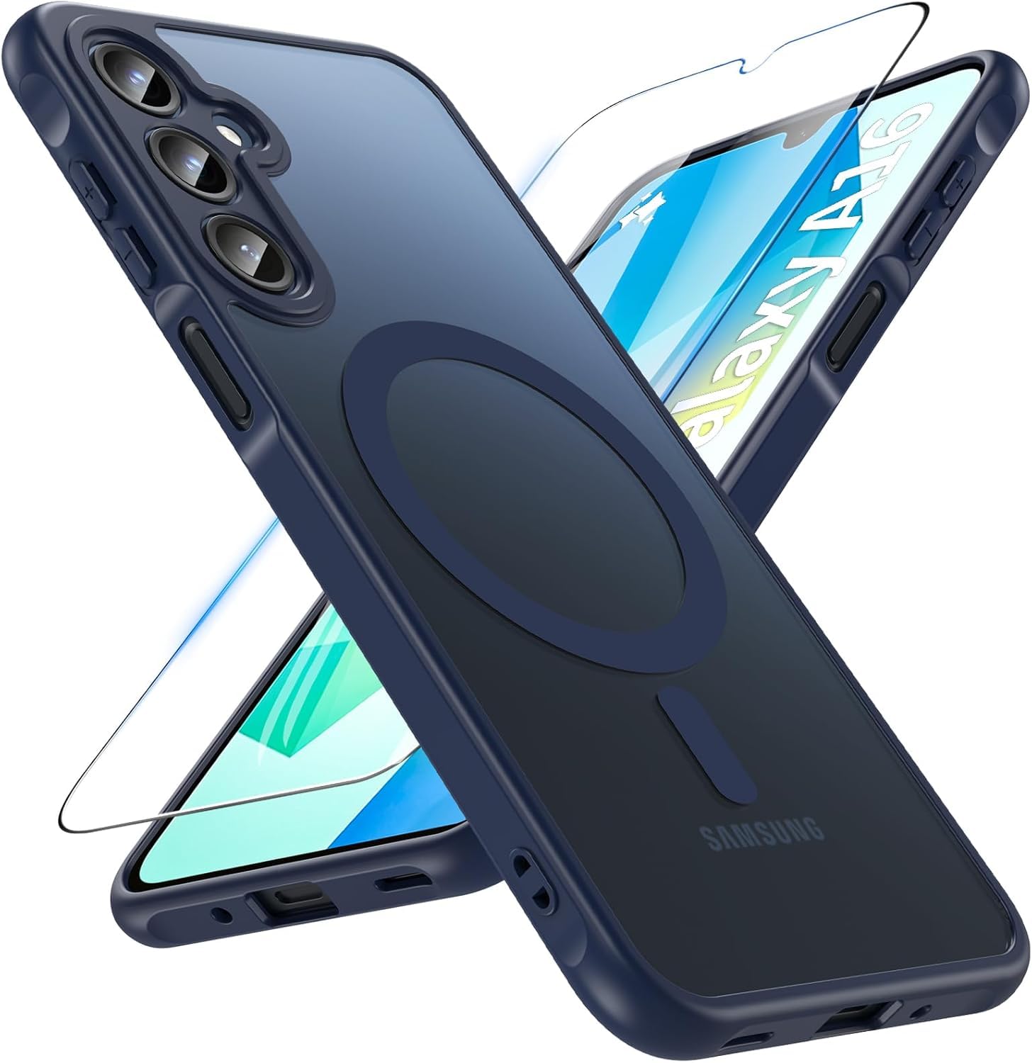 Amazon.com: OWKEY (Troomi Galaxy A16 5G Phone Case, Magnetic Samsung/Troomi  Galaxy A16 5G Case for Magsafe with Tempered Glass,[Shockproof Military]  Translucent Back Slim Bumper Cover Samsung A16 5G Case, Blue : Cell