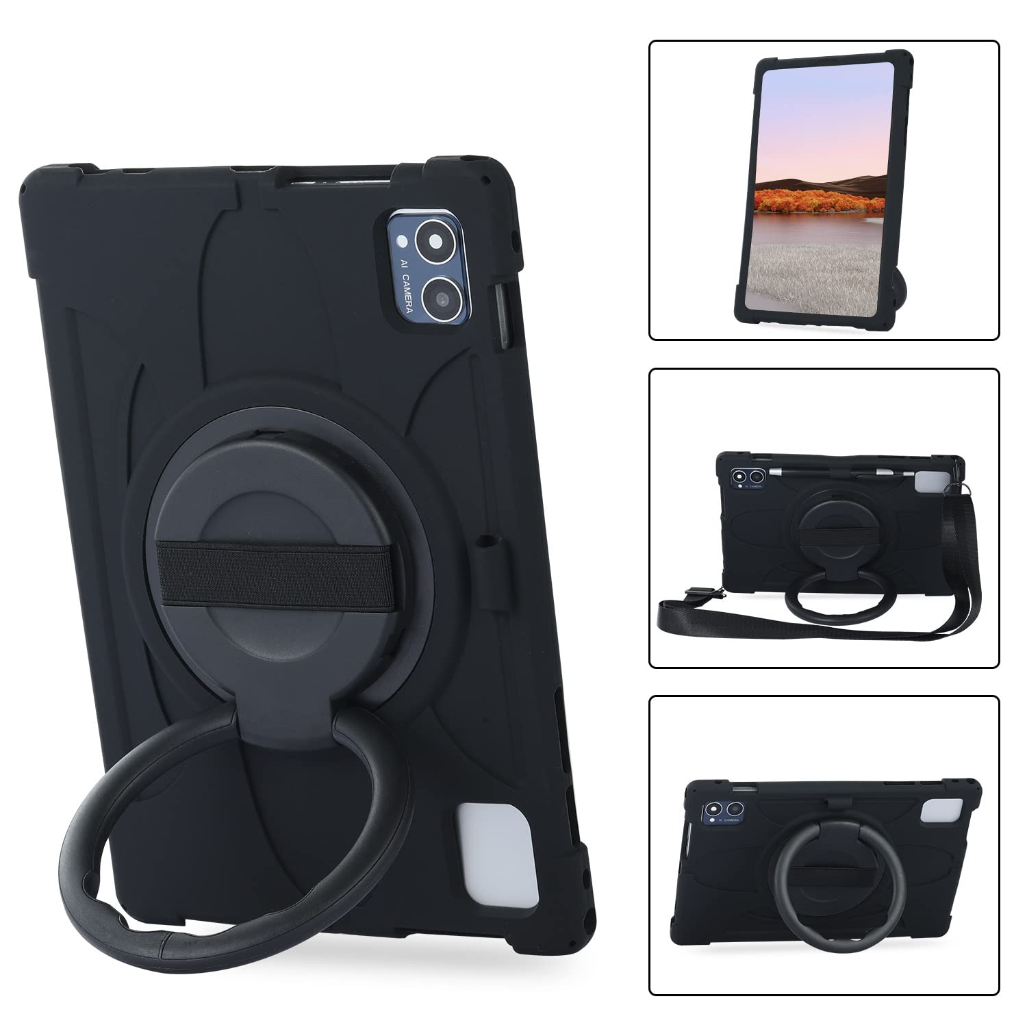 Custodia In Silicone TPU Per Blackview Tab 13, Ultra Leggera Con Supporto, Morbida E Antigraffio, Colore Viola, Modello 10.1 Pollici - 2