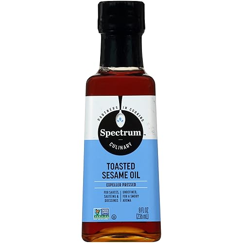 Spectrum Naturals, Aceite de sésamo tostado orgánico, 8 onzas líquidas
