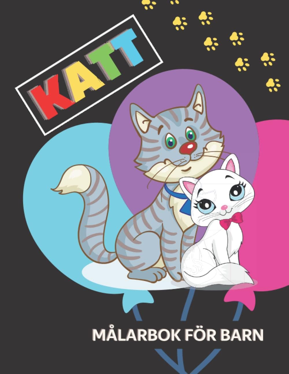 katt målarbok för barn