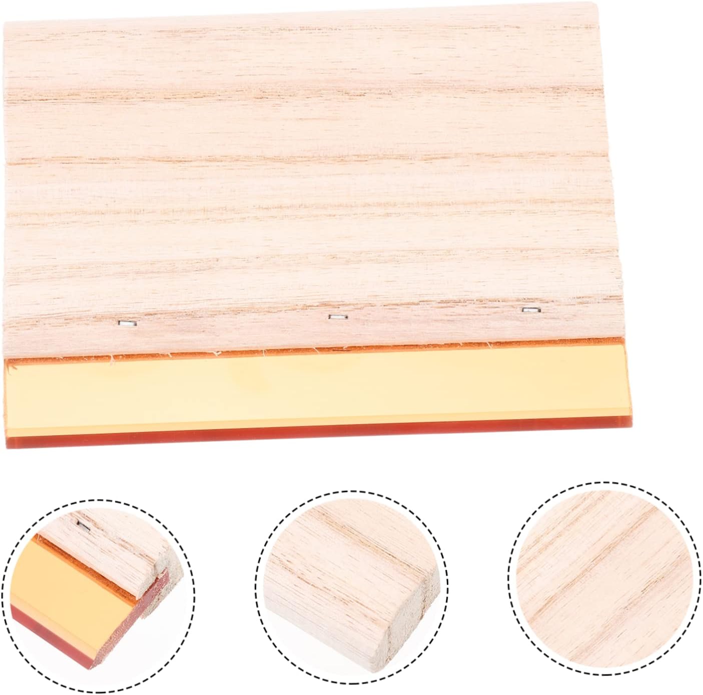 LIFKOME Screen Printing Scraper Screen Printing Squeegee Replacement Squeegee Wooden Ink Scraper for Printmaking Ink