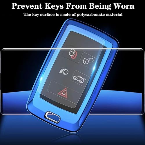 Miniatura 6 de YaSeim Funda para llavero Land Rover, TPU suave protector de llave de coche compatible con Vogue Range Rover Discovery Sport Evoque