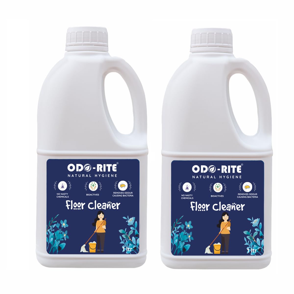 ODO-RITE Natural Floor Cleaner - 1 Litre - Pack of 2 | Works On All Surfaces Bio Technological Based Chemical Free Child and Pet Safe Floor Cleaner (B0CZ6HQHM5) Amazon Price History, Amazon Price Tracker