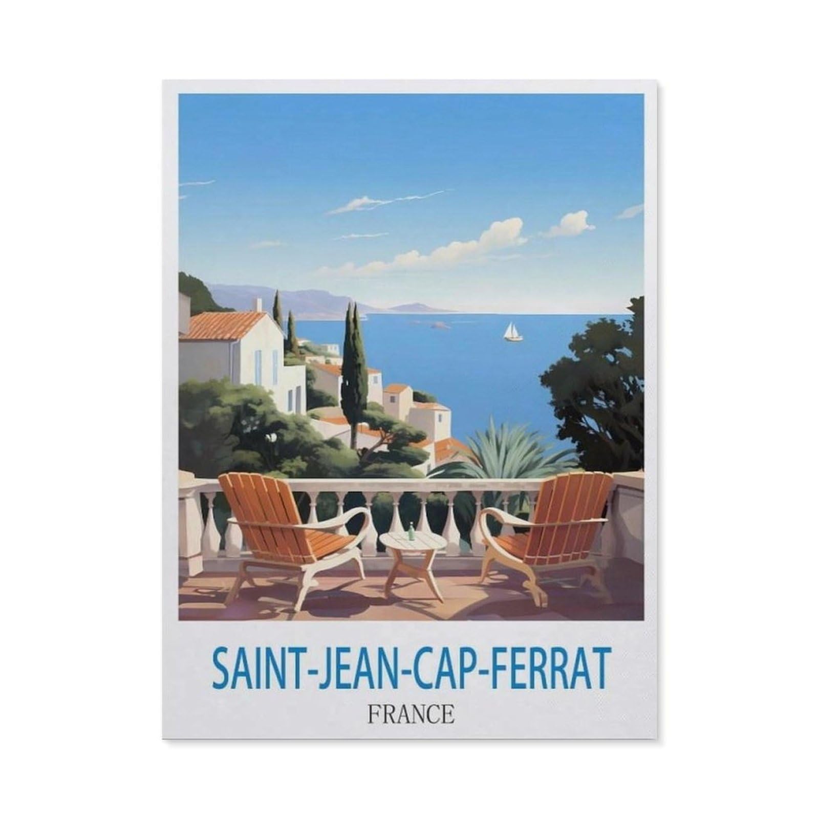BEAYODKP DIY 5D Diamond Painting，Saint Jean Cap Ferrat France（40x50cm）