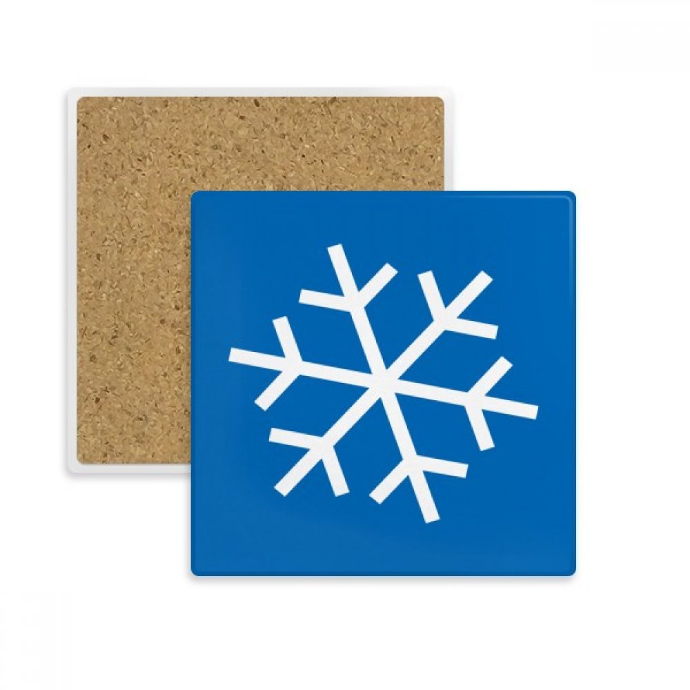Sous-verre flocon de neige bleu porte-tasse absorbant dessous de verre