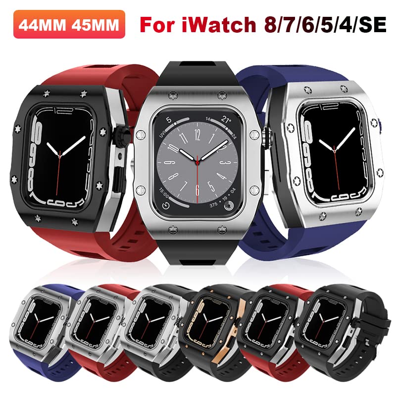 Modification mod kit pour Apple Watch band case 8 7 44 mm 45 mm et iWatch Series SE 6 - 2
