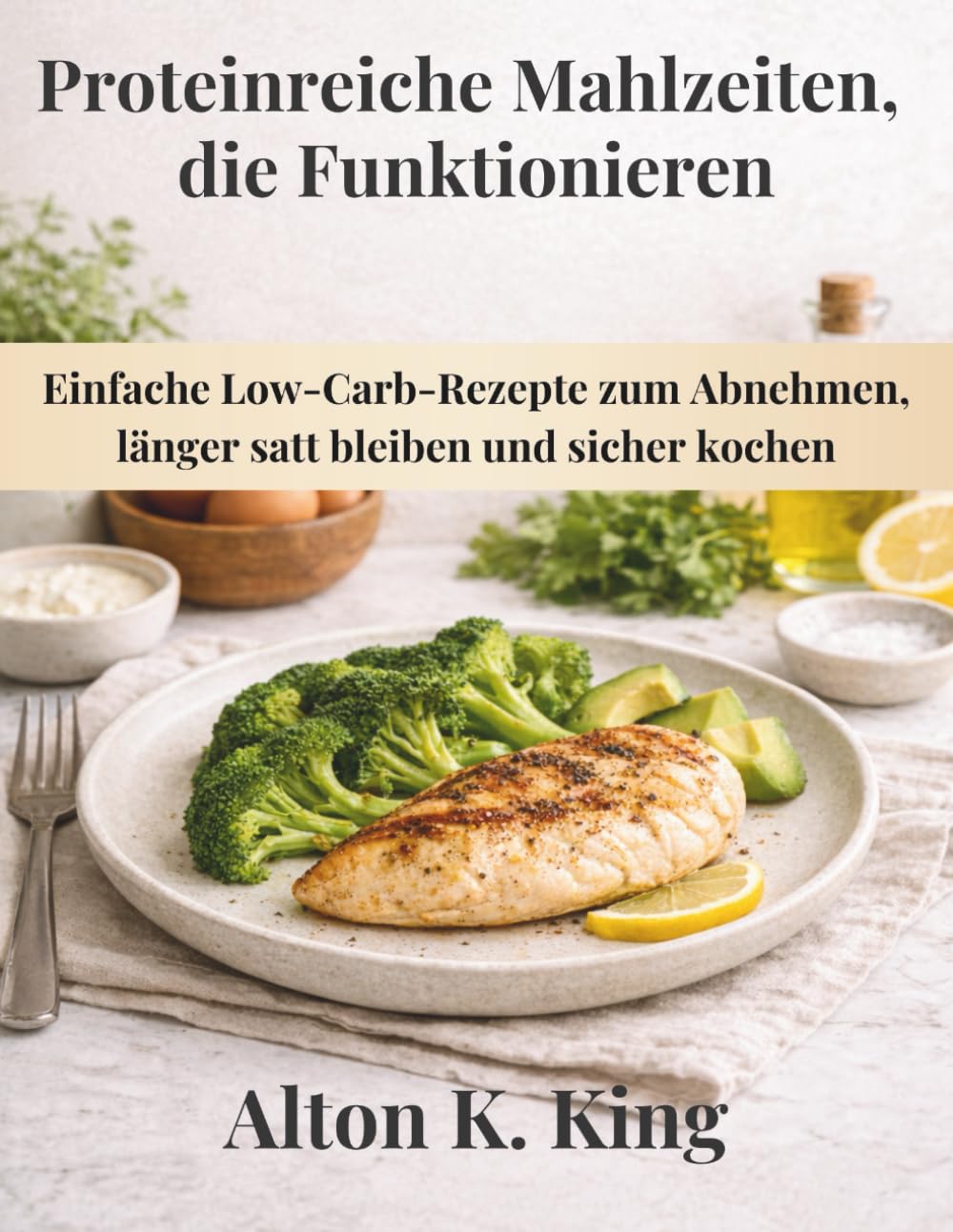 Proteinreiche Mahlzeiten, die funktionieren: Einfache Low-Carb-Rezepte zum Abnehmen, länger satt bleiben und sicher kochen