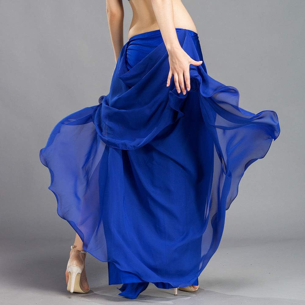 ROYAL SMEELA Chiffon Belly Dance Skirt Belly Dance Costume for Women Dancing Dress One Size, 6 Colors - Image 3