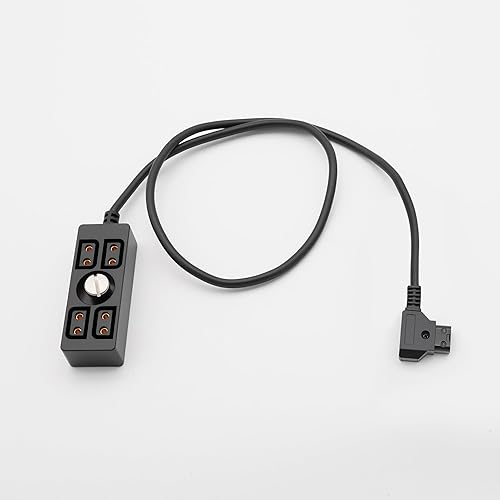 Miniatura 6 de Chikoni D-tap macho a 4 puertos hembra, divisor de cable de alimentación, conector concentrador adecuado para Anton Bauer V-Mount ARRI RED cámara