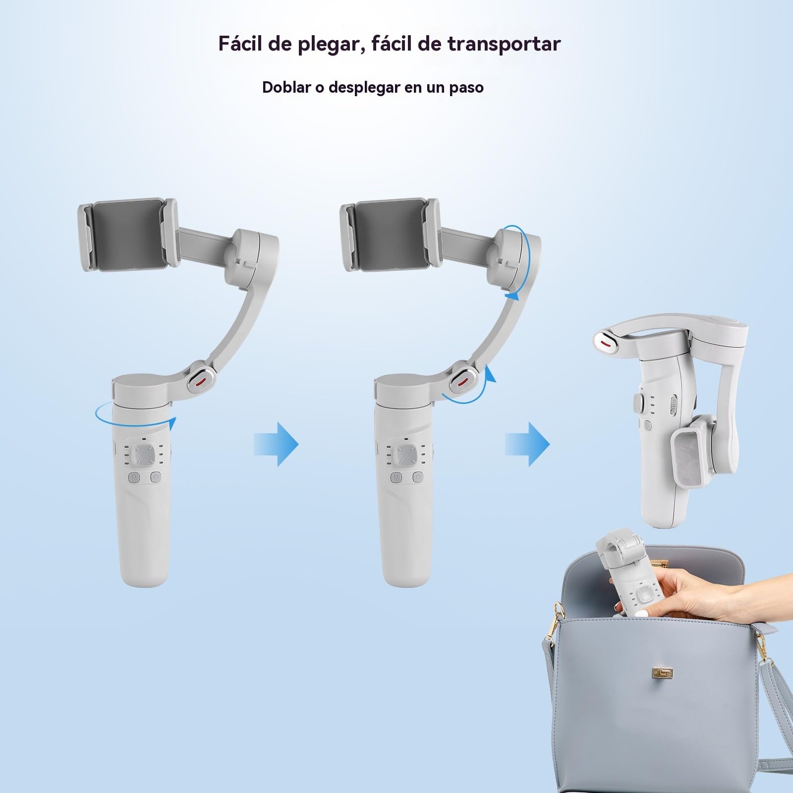 Gimbal para teléfono móvil, estabilizador de teléfono móvil, logra Resultados Profesionales con los Modelos de teléfono móvil M01 con cardán antivibración