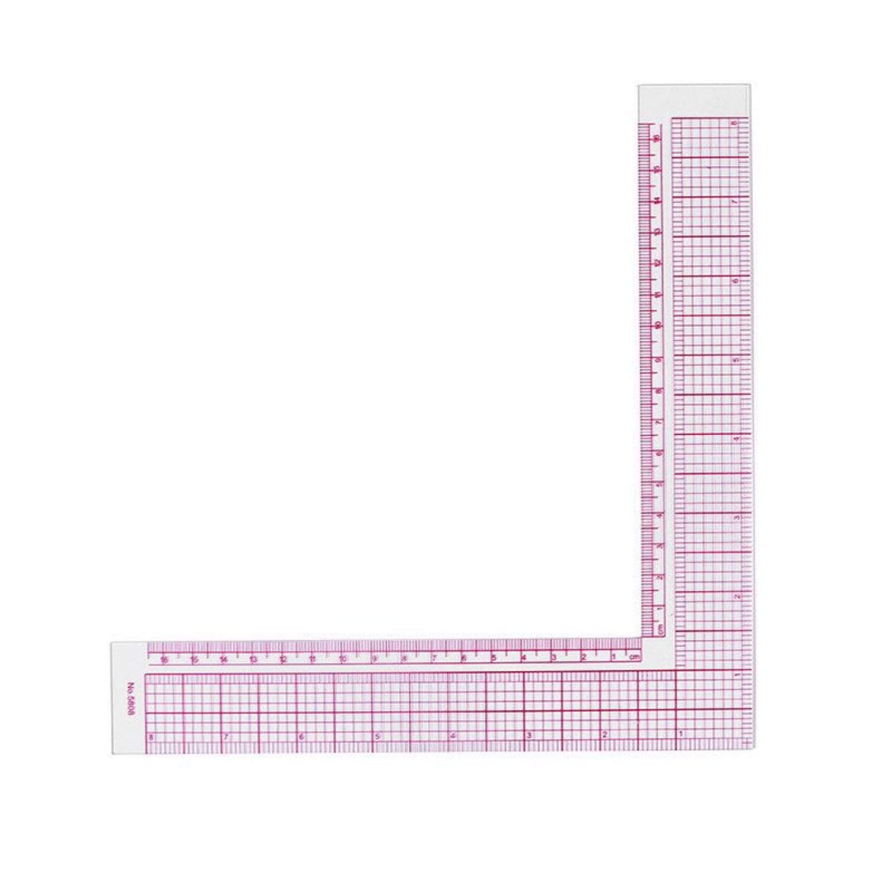 재봉자 L형 자 프렌치 곡선 재봉 치수 도면 도마 드레싱 자 타격형 드레스 판 자 내장형 L자 직각 90° 자