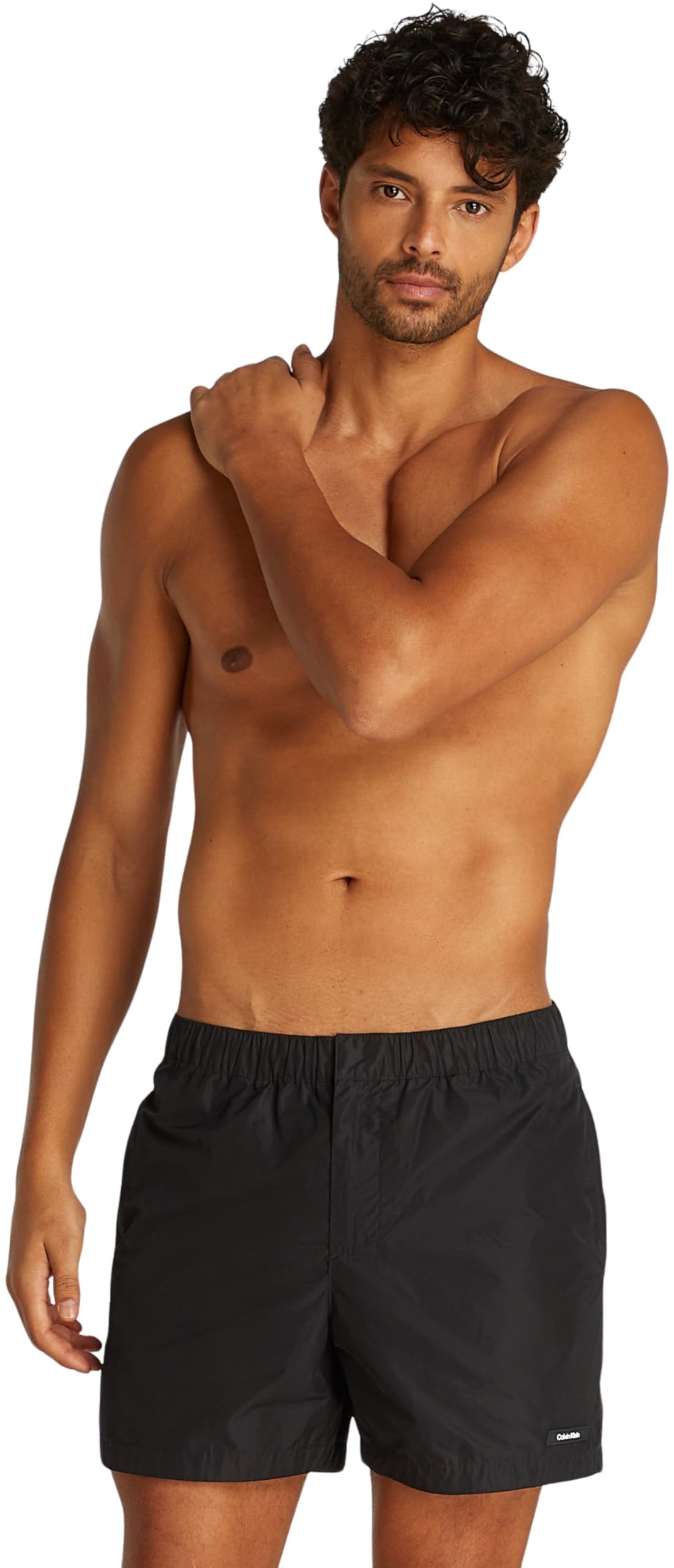 Calvin Klein Men’s Casual Tailored Swim Shorts with Elasticated Waistband, Black (Pvh Black), XXL