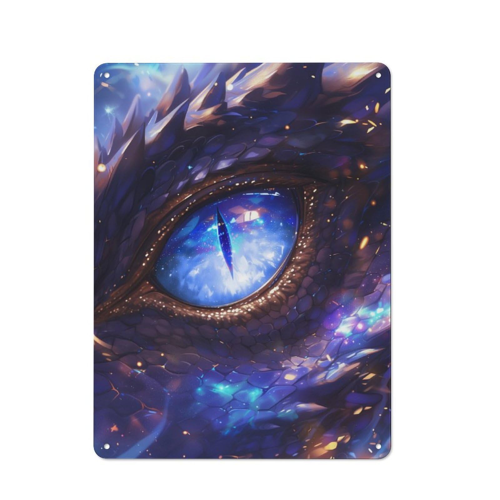 Junmoney Universe Cosmic Dragon Eye Metal Plaque 40X30cm With For Garage Wall, Retro Decor, Housewarming Present For People Styling Garage