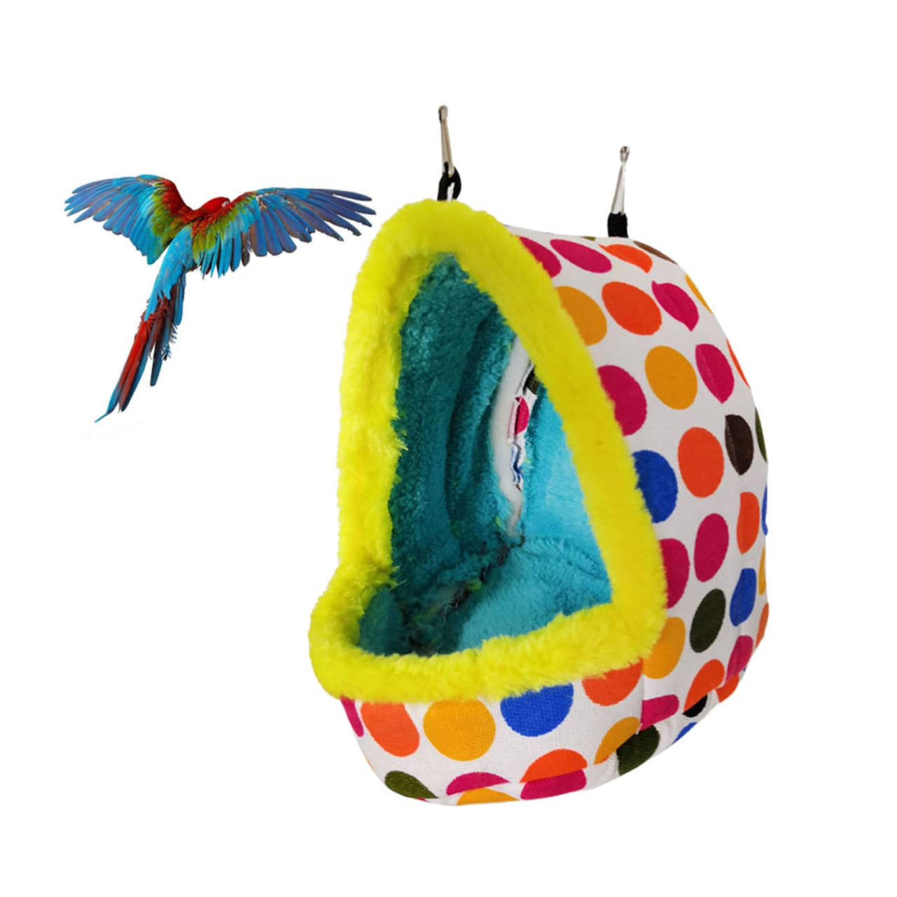 VANZACK 3 Piezas De Juguetes para Loros De Felpa Cama para Loros Casa para Pájaros Jaula Cabaña para Pájaros Hamaca Juguetes para Mascotas Nido De Pájaros De Interior Casa para