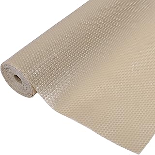 Kuber Industries Shelf Liner | EVA Kitchen Cabinet Shelf Mat | Anti-Slip Bathroom Mat | Fridge Mat | Table Mat | Bubble Texture Wardrobe Mat | 1.5 Meters |1 MM | Beige-picture-11