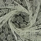 tela encaje ► Tela de encaje con motivo de flores (tamaño aproximado de la flor: 4,5cm). Fabricado 100% en poliéster, este material de brillos combinados se ofrece como una alternativa económica para confecciones con transparencias y color.