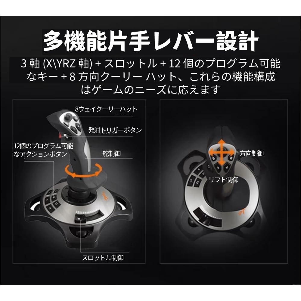 Amazon | 【TAYTHI】ジョイスティック、USBゲーミングコントローラー