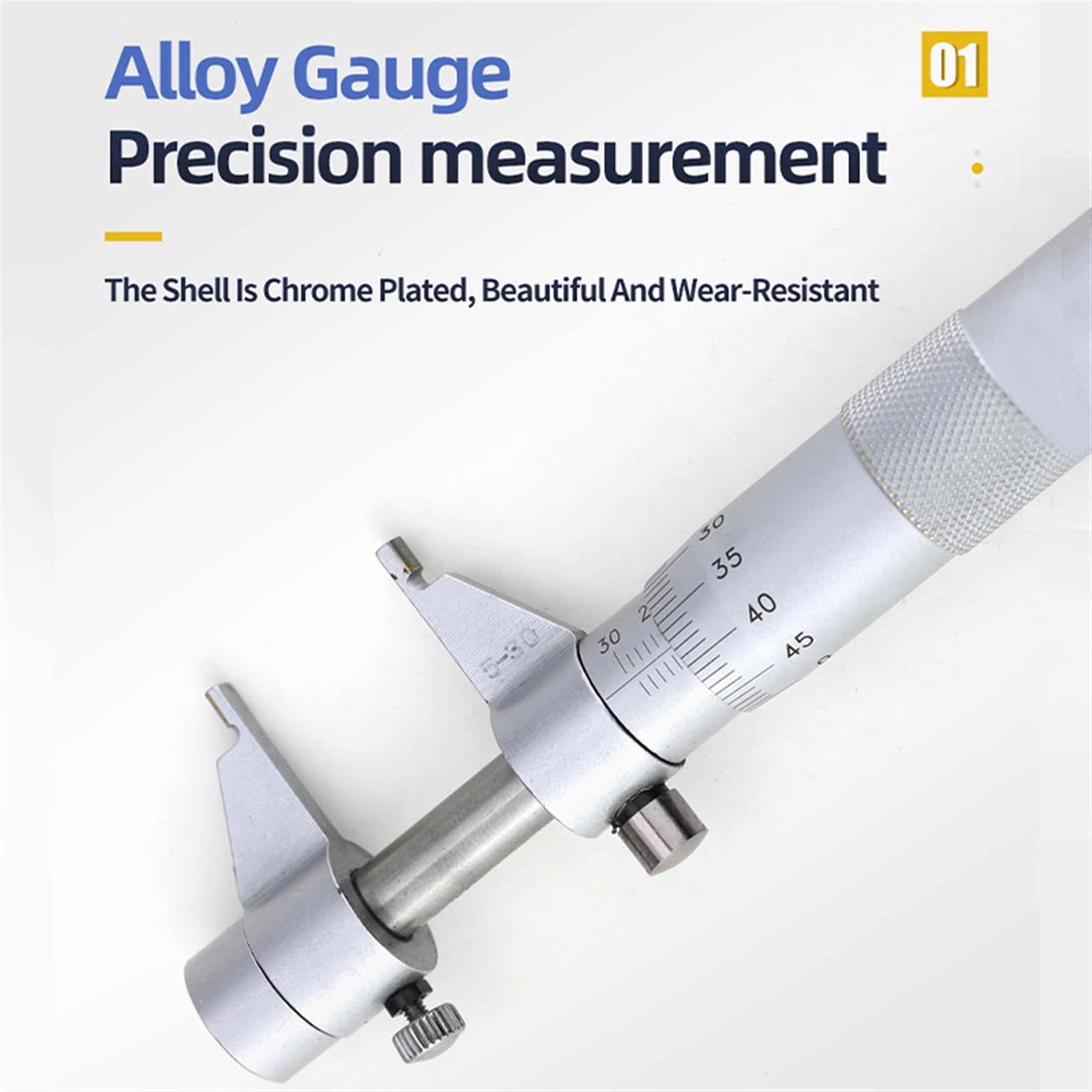 Internal Micrometer Inside Micrometer Measuring Tool Micrometric Gauge For Measurement Indoor Micrometer Internal Diameter Meter (Color : 25-50mm Inside)