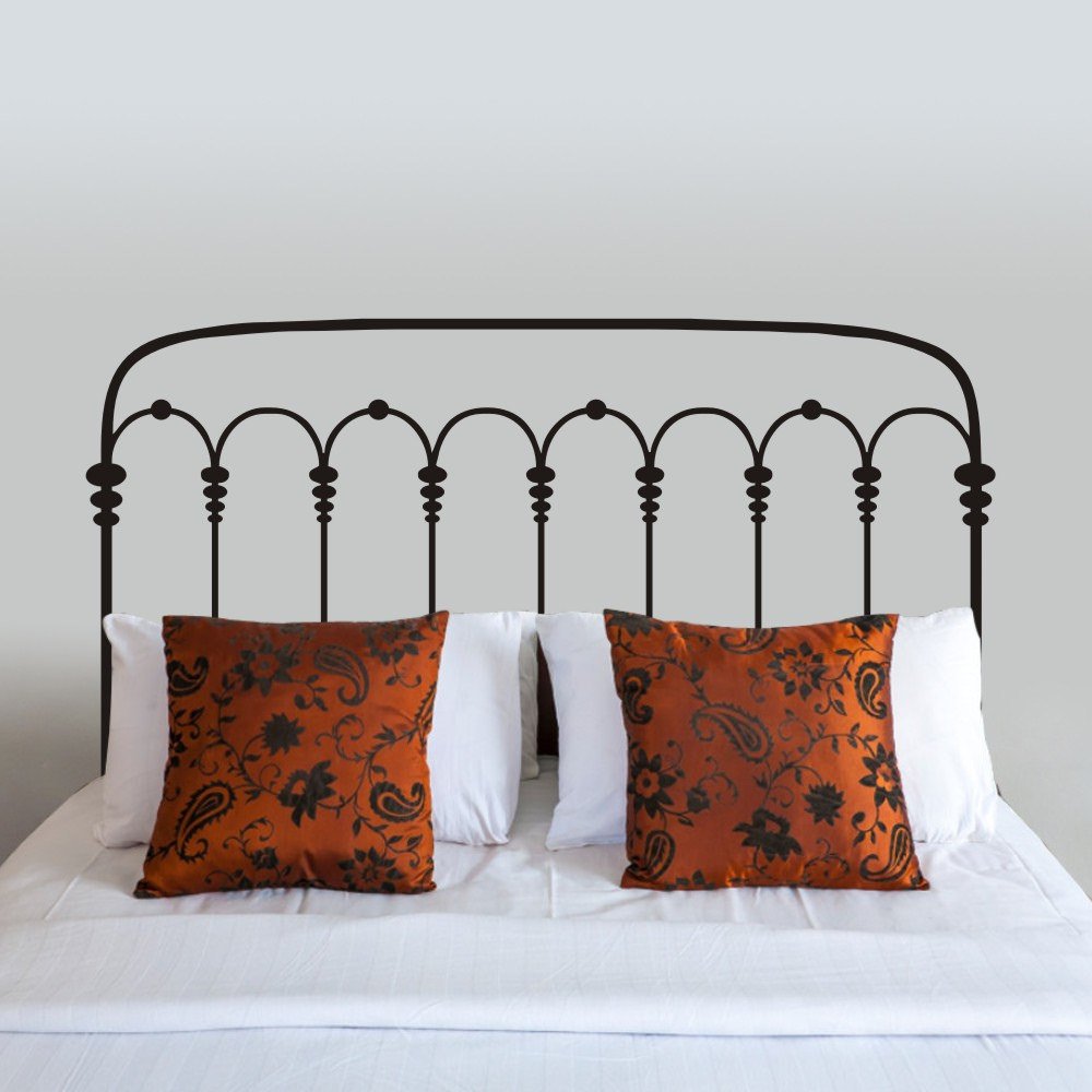 Amazon.com: MairGwall Vinyl Bed Frame Sticker Bedpost Decal Headboard Art  Decor £¨NOT Real Headboard (Black, King) : Tools & Home Improvement