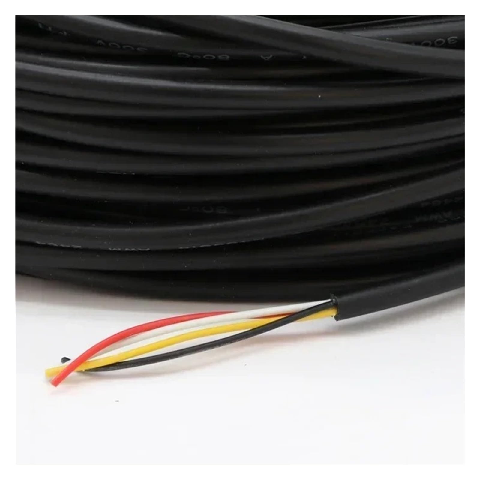 2/5/10M UL2464 kabel w osłonie 30 28 26 24 22 20 18 16AWG miedziany kabel sygnałowy 2 3 4 5 6 7 8 9 10 rdzeni elektroniczny przewód audio(Black 22AWG,5 Meters,7 Cores)