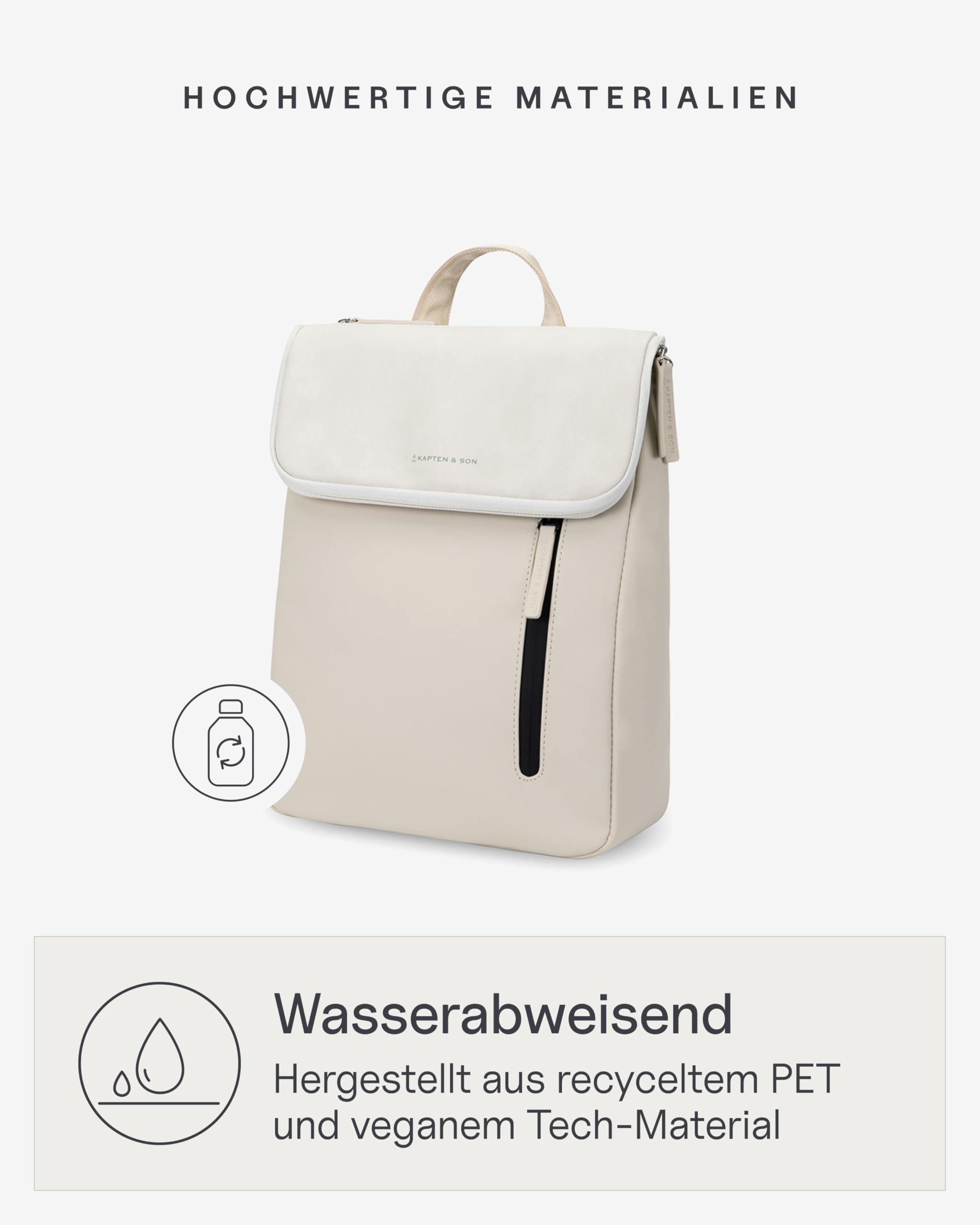 Kapten & Son Rucksack Vallen 6 L | Rucksack Damen & Herren | Kleiner Rucksack ideal als Tagesrucksack, Daypack, City Rucksack | Rucksackhandtaschen
