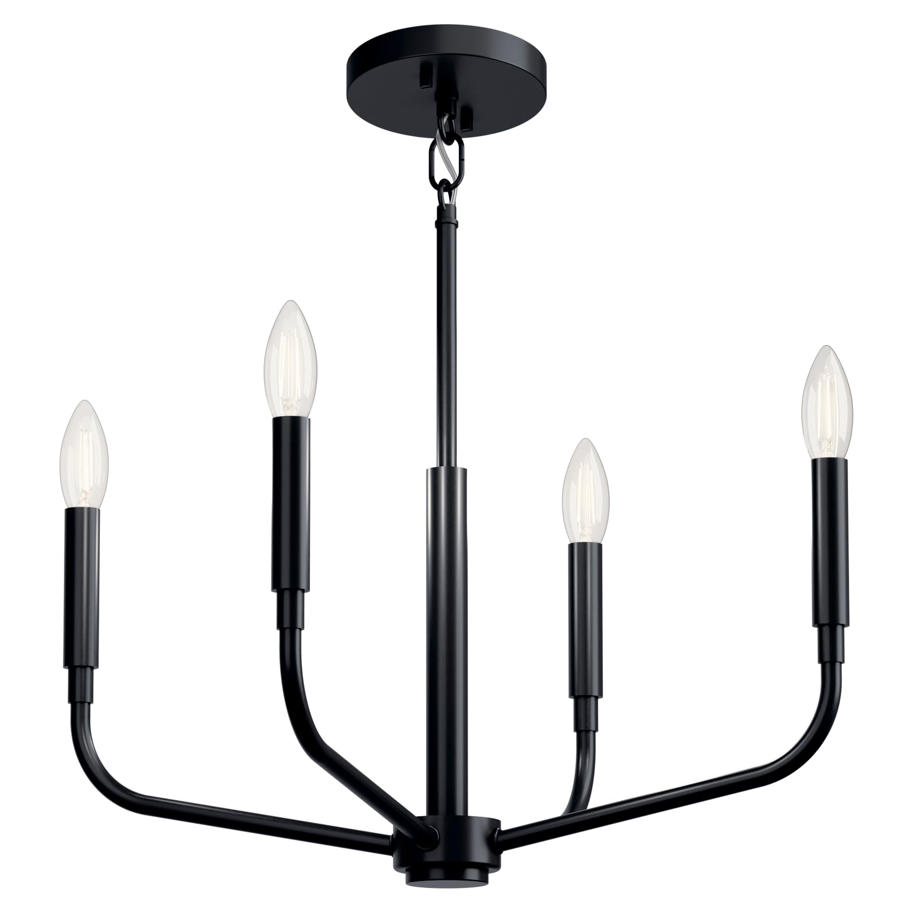 Kichler Madden 4-Light Convertible Chandelier, Soft Modern Light