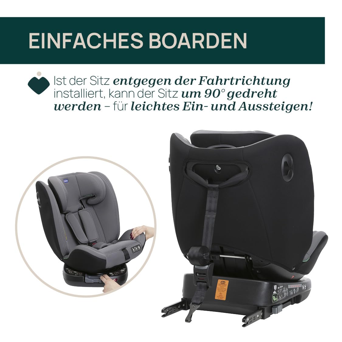 Chicco Unico Evo I-Size Autositz 0-36 kg ECE R129/03 Isofix 360° drehbar neigbar Gruppe 0+/1/2/3 0-12 Jahre