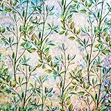 Stained Glass Privacy Window Film 3D Prism Green...