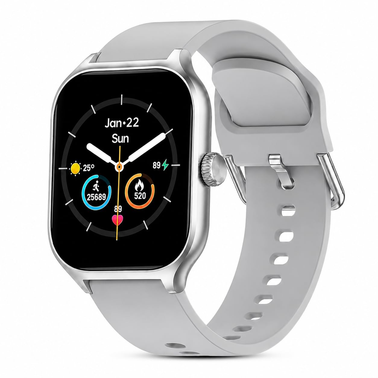 h9 smart watch 2.01" tft display, bluetooth 5.0 with 100+ sports mode, heart rate & blood oxygen monitor, call & message reminders compatible with android & ios, ip67 waterproof