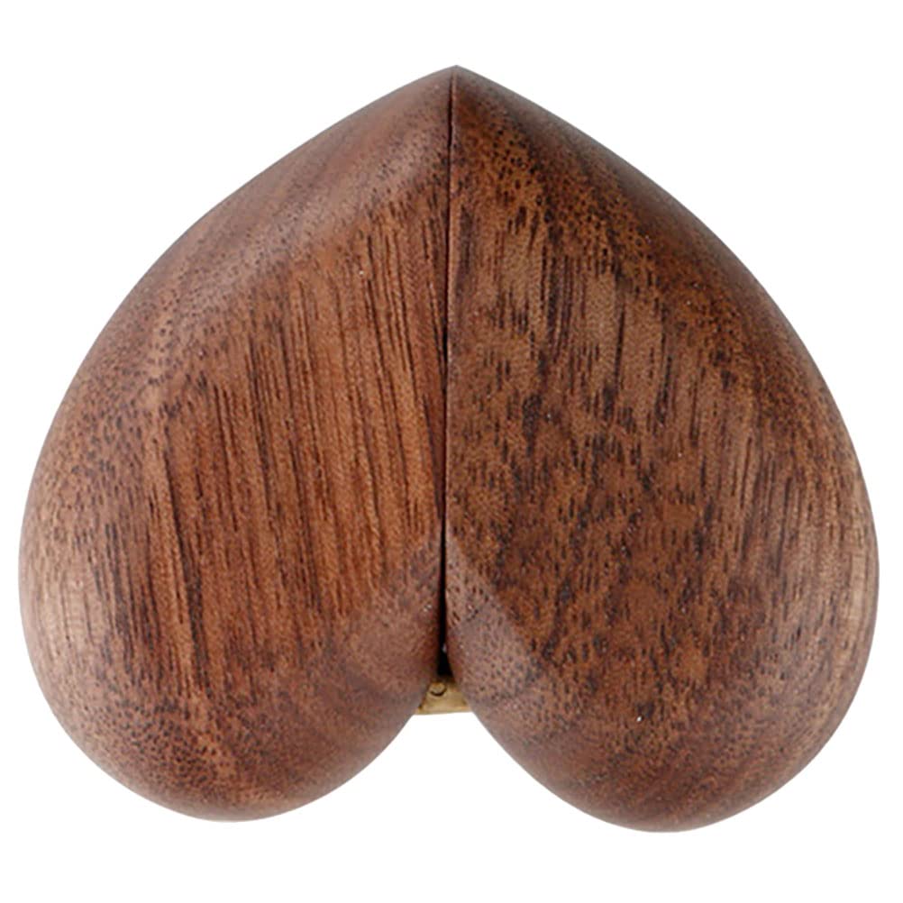 Regalos conmemorativos Regalos para Hombres Caja de Madera para Anillos Estuche para Anillos con Forma de corazón Organizador de Joyas para Ceremonia de Boda Propuesta Compromiso Regalos