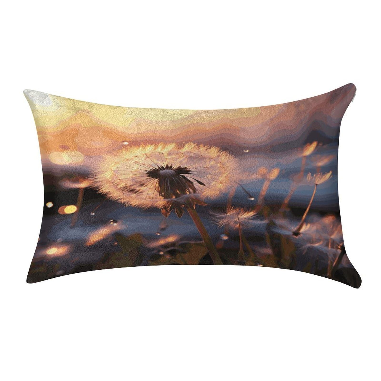 Fekiloot Style Dandelion Flower Pillow Covers Home Decor Pillow Cases