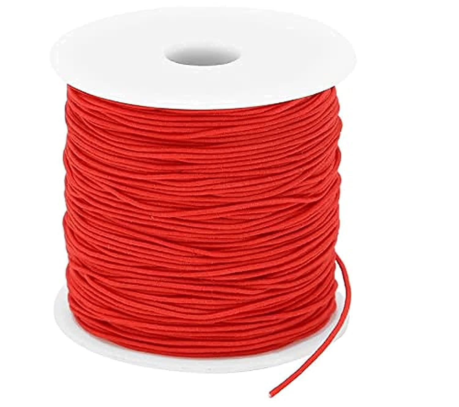 DIY 100 M Strong Crystal Elastic Stretch Polyester Threads Beading String Cords For Jewelry Bracelets Necklace Making Length, best gift for Kids (Red thread)