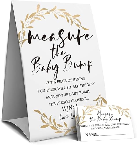 Mide el vientre de mamá, paquete de juego para baby shower, 50 tarjetas de adivinanzas, 7 x 5 pulgadas disponible en Yaxa Guatemala