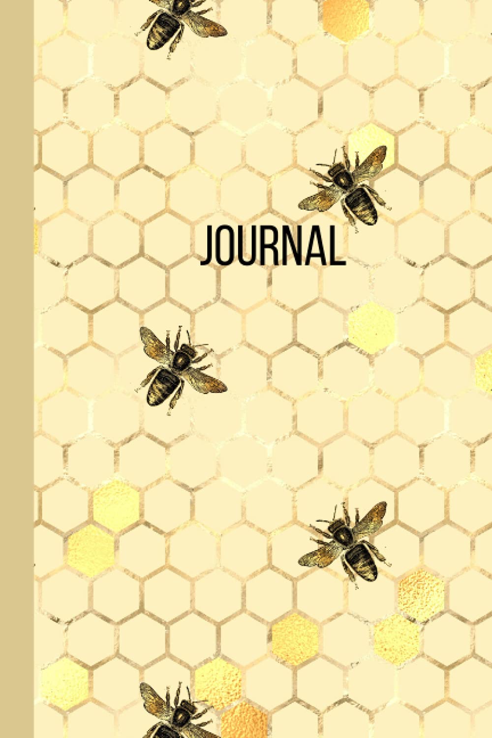 Bees and Honeycomb Journal: Notebook, Journal, or Diary | 122pps, Lined, 6"x9", Soft Cover, Matte Finish with a Vintage Honeycomb and Bees Pattern (Vintage Flowers and Honeybee Collection)