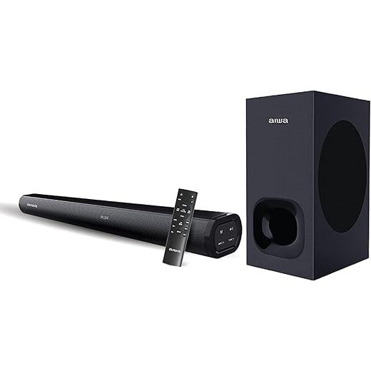 Aiwa Soundbar with Bluetooth V53 and Powerful Bass 650 Inc